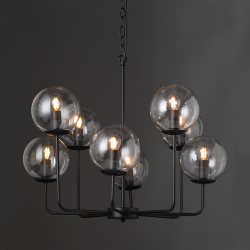 Полилей DELOS с осем осветителни тела прозрачен